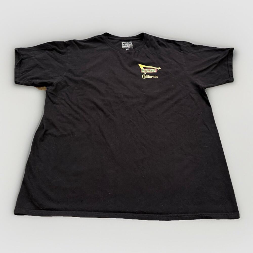 In-N-Out California Mens Black Short Sleeve T-Shirt Size XL 100% Cotton USA Made